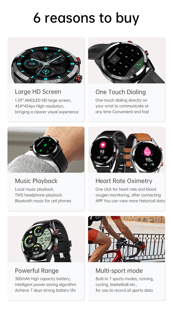 Amoled Screen Business Smart Watch